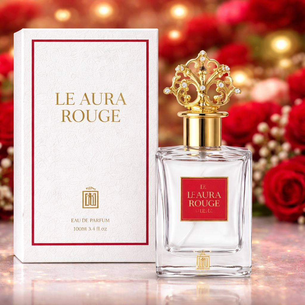 Le Aura Rouge fragrance notes of Saffron and Amber - Authentic perfume online Canada