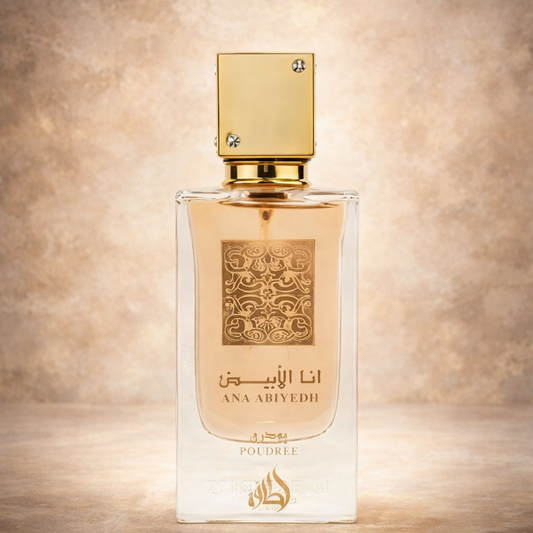 Lattafa Ana Abiyedh Poudree 100ml EDP white bottle - Viral long lasting skin-scent perfume