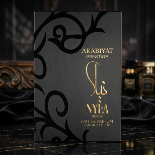 Arabiyat Prestige Nyla Suede luxury packaging - Best perfume for date night and winter